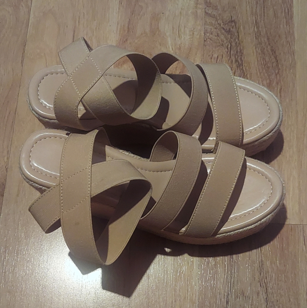 Biege Wedge Shoes